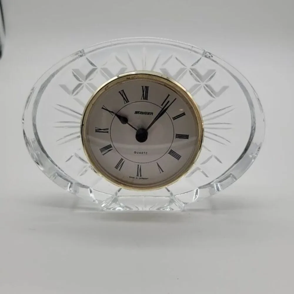 Vintage‎ Staiger Clock Quartz with Genuine Lead 24% Crystal